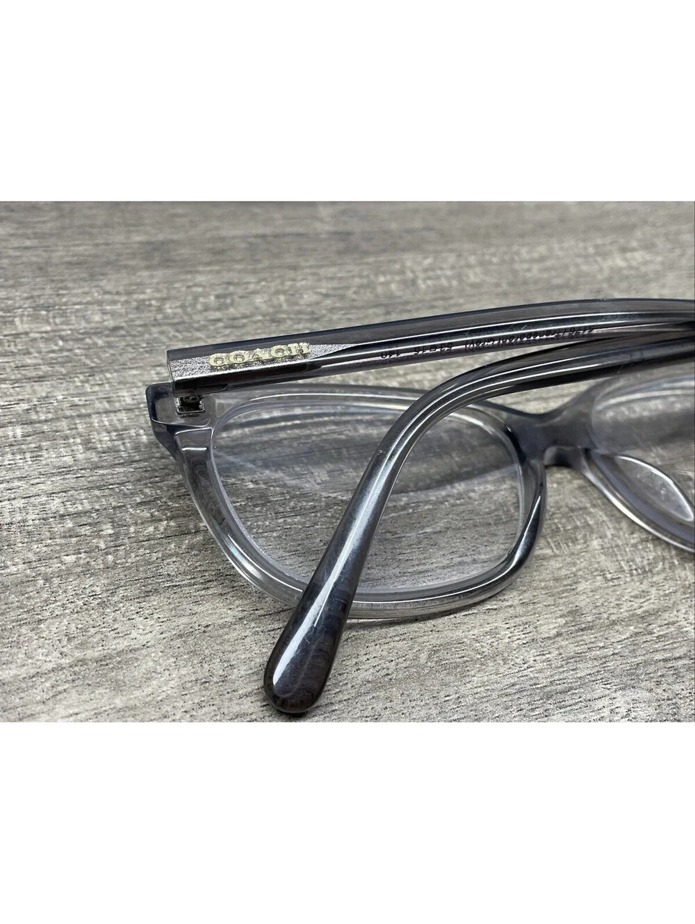 COACH HC6139U 5176 Womens Transparent Grey Rectangle 53-15-140